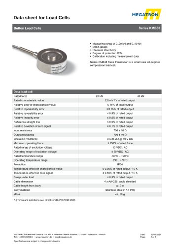 Button force cell KMB38