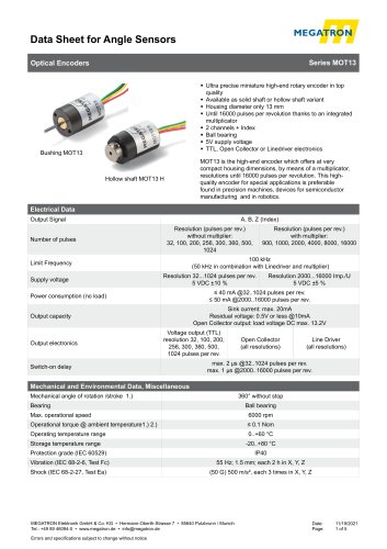 Data sheet MOT13