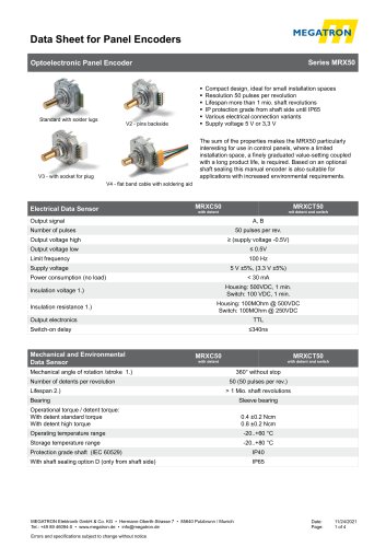 Data sheet MRX50