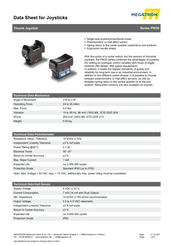 Data sheet PW30