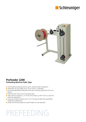 PreFeeder 2200 Data Sheet