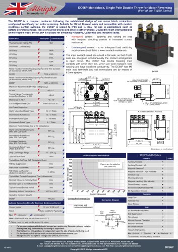 DC66P Monoblock, Single Pole Double Throw for Motor Reversing