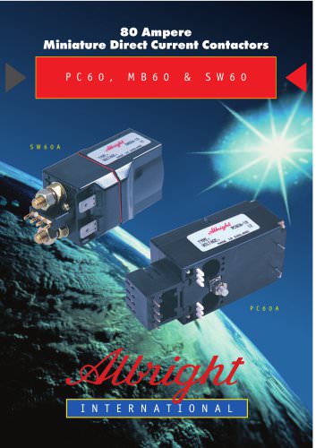 PC60, MB60 & SW60 Series of D.C. Contactors