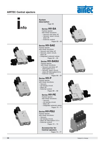 AIRTEC Central ejectors