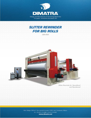 Slitter Rewinder for Big Rolls