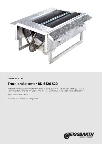 Truck brake tester BD 6426 S20