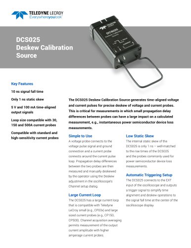 DCS025 Deskew Calibration Source