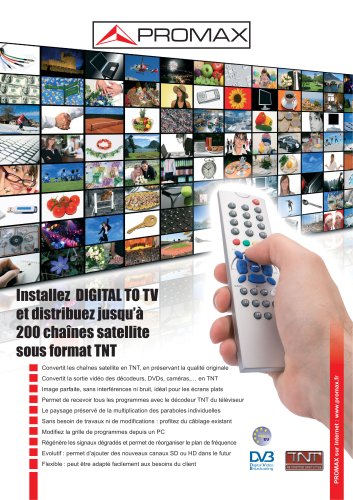 Digital To TV (DTTV) Station de tête TV en DVB-T