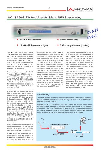 MO-180 Modulateur DVB-T et DVB-H