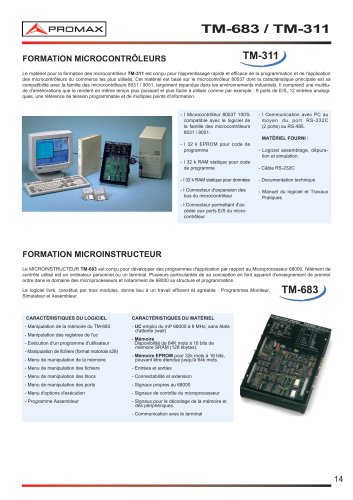 TM-683 Entraineur de micro-contrôleurs