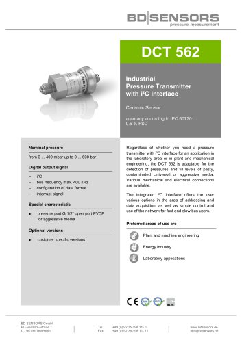 data sheet DCT 562