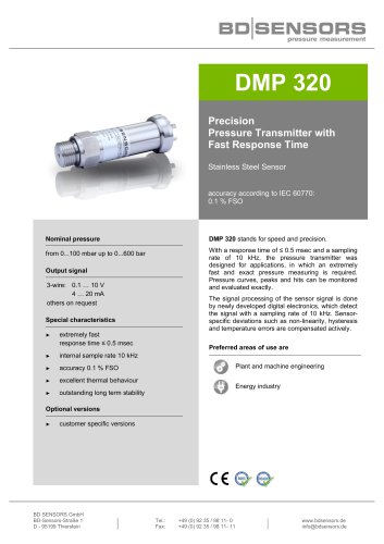 data sheet DMP 320