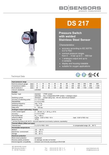 data sheet DS217