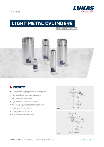 LIGHT METAL CYLINDERS DOUBLE-ACTION