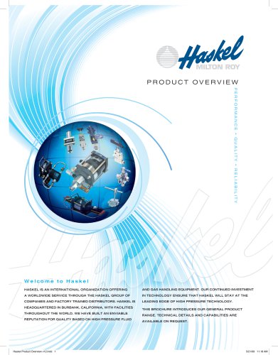 AIR DRIVEN PUMPS â?? Haskel International Product Overview