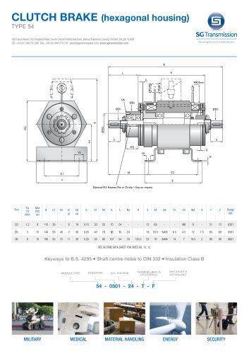 CLUTCH BRAKE (hexagonal housing)