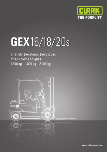 Specification sheet Clark GEX 16-20s