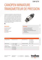 CANOPEN MINIATURE TRANSMETTEUR DE PRESSION CMP 8270 - 1