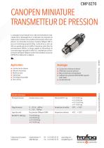 CANOPEN MINIATURE TRANSMETTEUR DE PRESSION CMP 8270