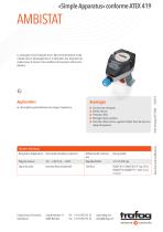 Fiche technique «Simple Apparatus» conformity to ATEX 419 - 1