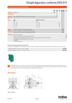 Fiche technique «Simple Apparatus» conformity to ATEX 419 - 2