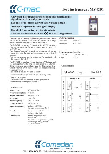 Test instrument MS4201