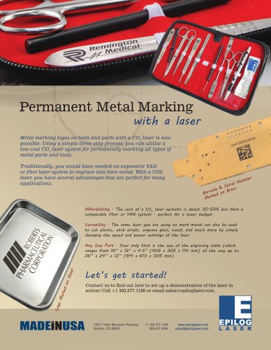 Metal Marking with a CO2 Laser