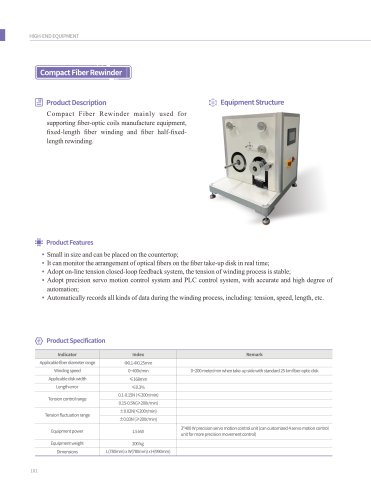 Cable rewinder-winder Compact Fiber Rewinder