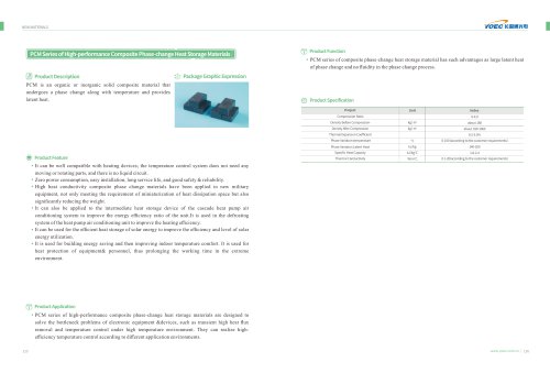 PCM Series of High-performance Composite Phase -change Heat storage Materials