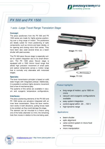 long distance linear actuator PX 500