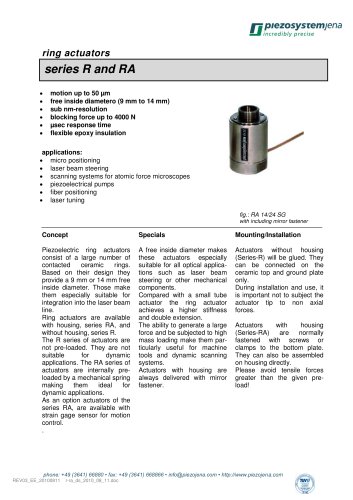 Ring actuators series R/ RA