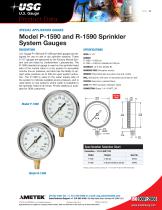 Model P-1590 and R-1590 Sprinkler System Gauges