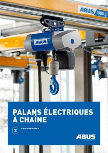 Palans &eacute;lectriques &agrave; cha&icirc;ne