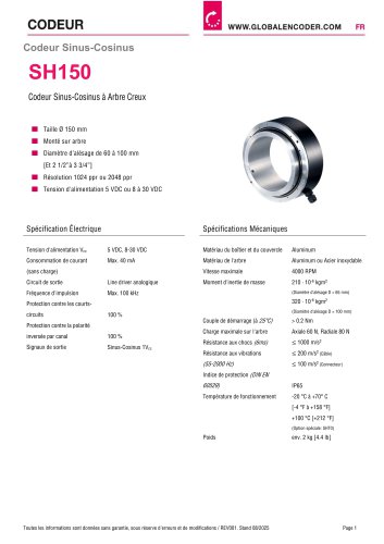 Fiche Technique SH150 (FR)