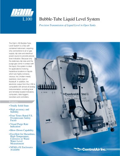 L100 Bubble Tube Liquid Level System