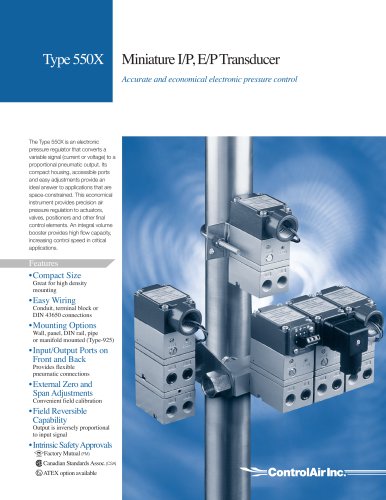 Type 550X - Miniature I/P, E/P Transducer