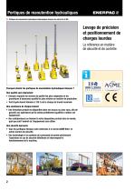 SÉRIES SL & SBL PORTIQUES DE MANUTENTION   HYDRAULIQUES TÉLESCOPIQUES - 2