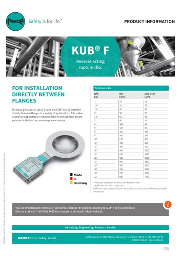 KUB F Product Information