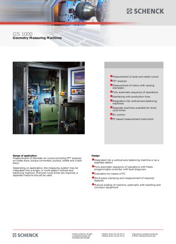 GS 1000 Geometry Measuring Machines