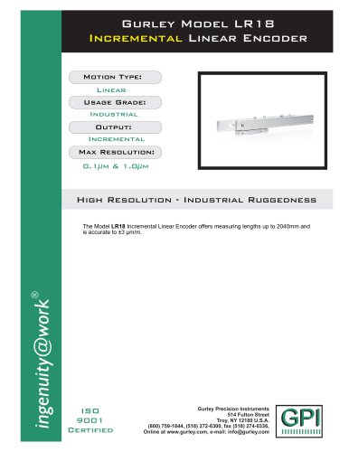 LR18 Enclosed Linear Incremental Encoder