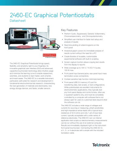 2460-EC Graphical Potentiostats