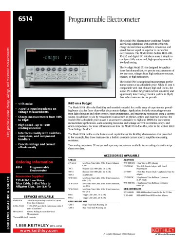 6514 Programmable Electrometer