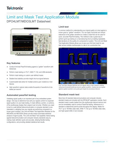 DPO4LMT/MDO3LMT Datasheet