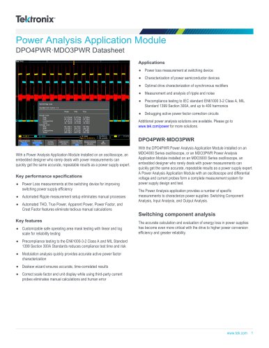 DPO4PWR·MDO3PWR Datasheet