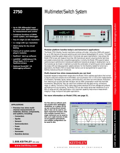 Model 2750 Multimeter/Switch System