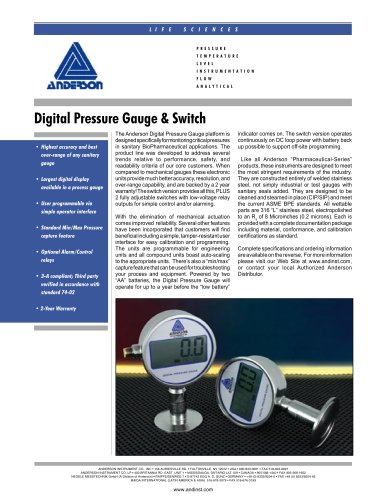 Digital Pressure Gauge & Switch