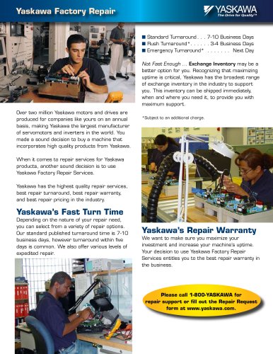 Flyer Yaskawa Factory Repair