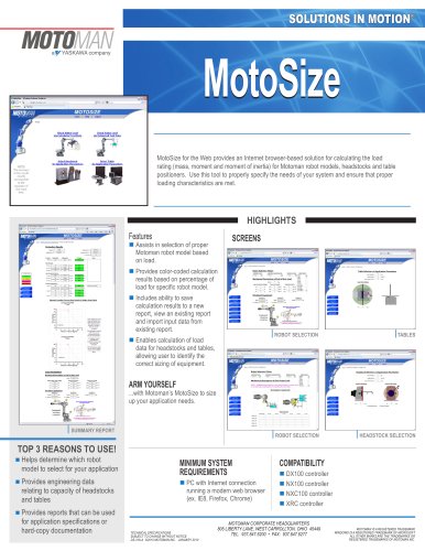 Motoman MotoSize Software