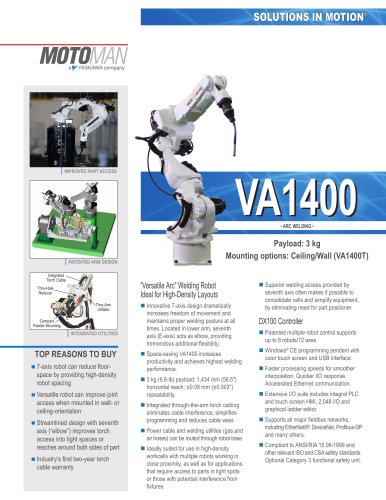 Motoman VA1400 "Versatile Arc" Welding Robot