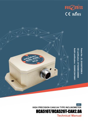 RION HCA516T/HACA526T-CAN2.0A INCLINOMETER